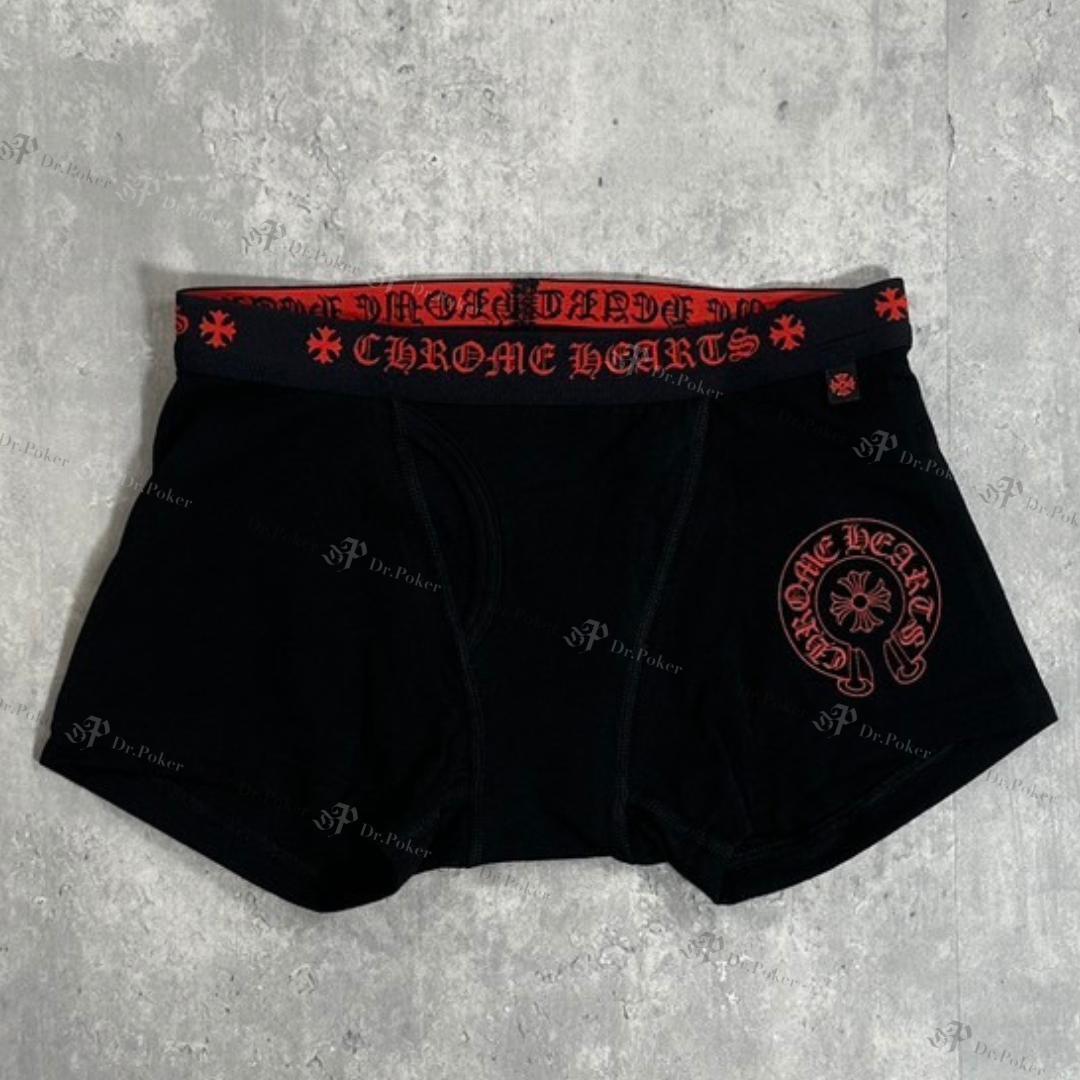 【新品】 Chrome Hearts ショート ボクサー ブリーフ 黒×赤 M