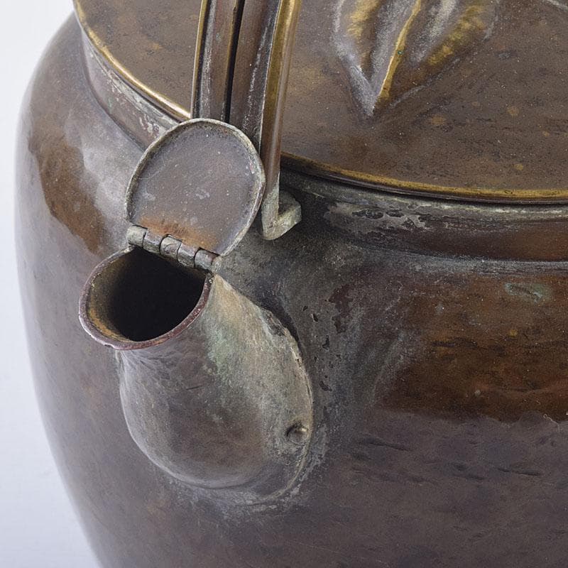 cizpanic　惺々堂紹美造　緋銅槌目　水次　湯沸　共箱　M　R8889