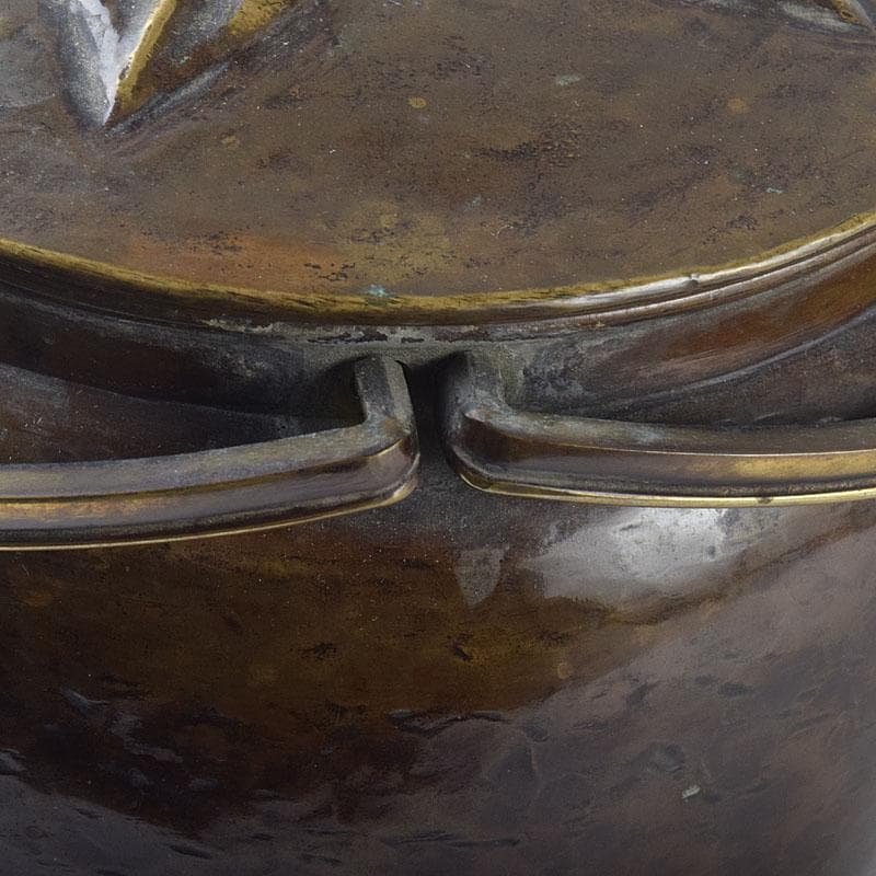 cizpanic　惺々堂紹美造　緋銅槌目　水次　湯沸　共箱　M　R8889