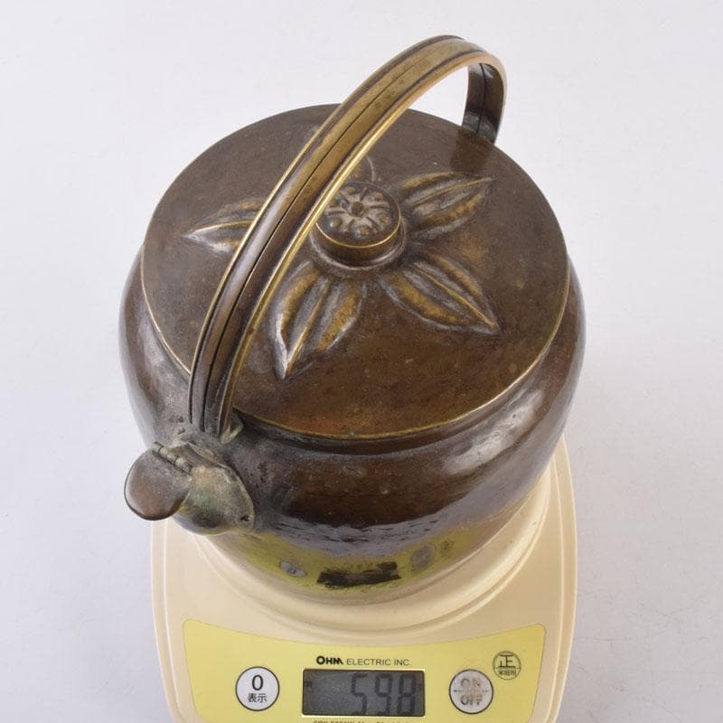 cizpanic　惺々堂紹美造　緋銅槌目　水次　湯沸　共箱　M　R8889