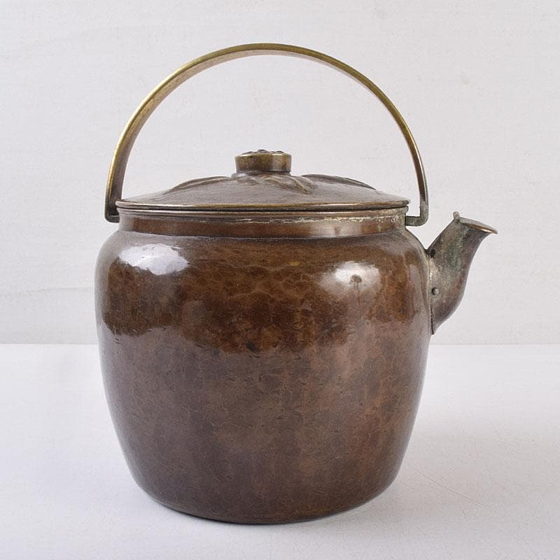 cizpanic　惺々堂紹美造　緋銅槌目　水次　湯沸　共箱　M　R8889