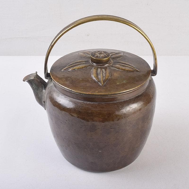 cizpanic　惺々堂紹美造　緋銅槌目　水次　湯沸　共箱　M　R8889