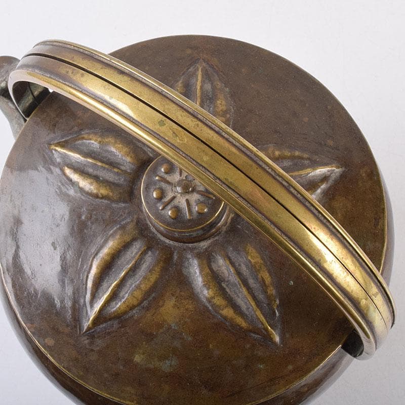 cizpanic　惺々堂紹美造　緋銅槌目　水次　湯沸　共箱　M　R8889