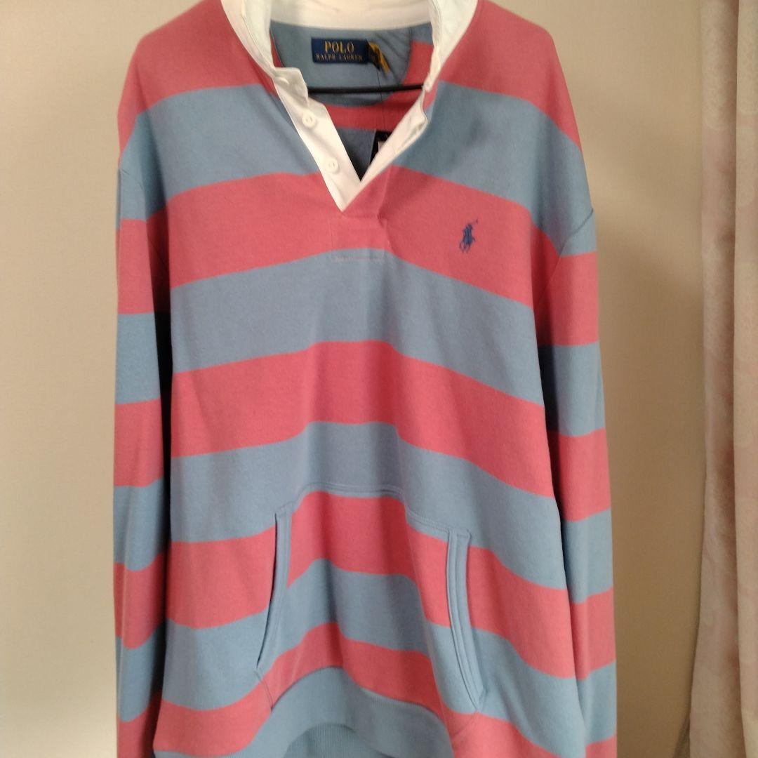 Polo Ralph Lauren ラガーシャツ XLサイズ ピンクと水色