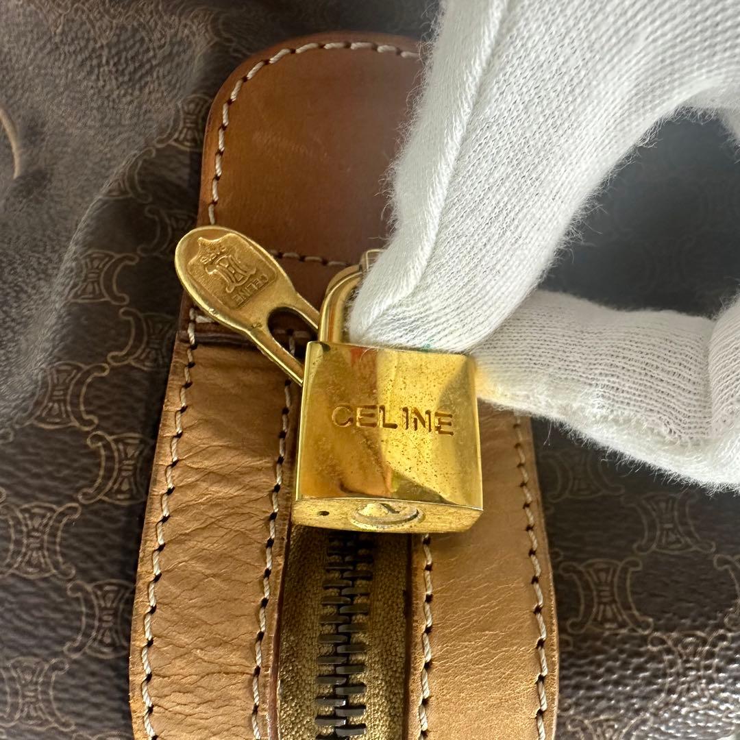 CELINE セリーヌ マカダム柄 ボストンバッグ