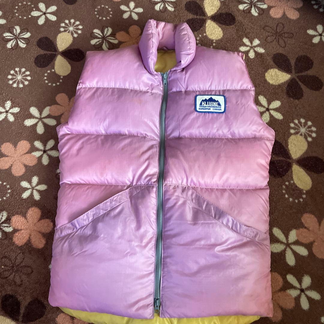 KLUANE ピンク ダウンベスト　クルアネ　カナダ製　ダックダウン　希少