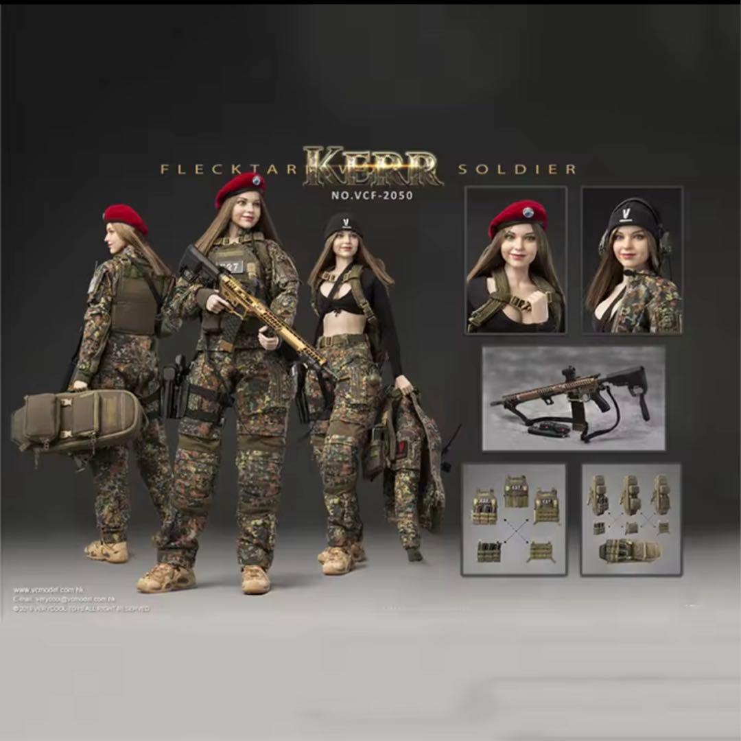 FLECKTARN KERR 1/6スケール女性兵士ミリタリー フィギュア