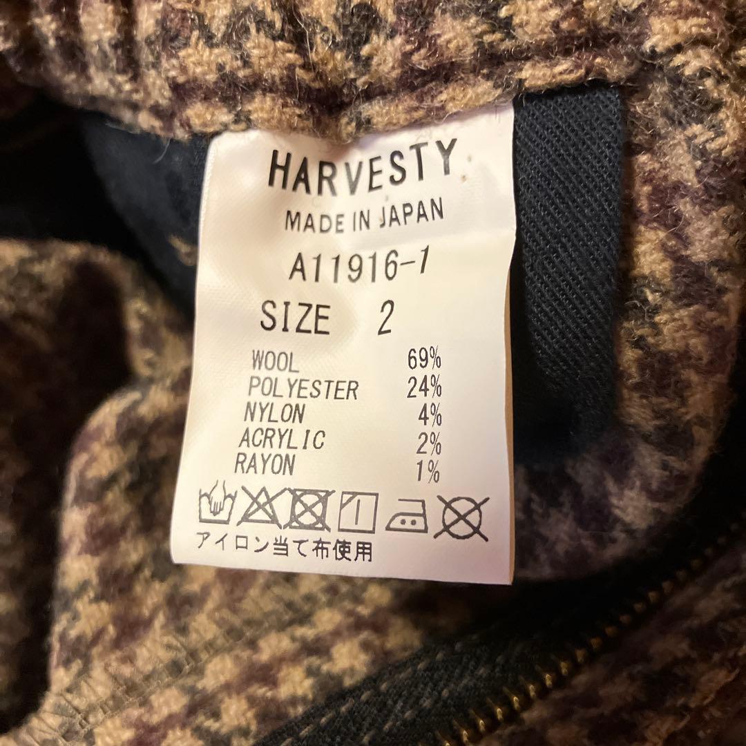 HARVESTY ハーベスティ サーカスパンツ ウール チェック