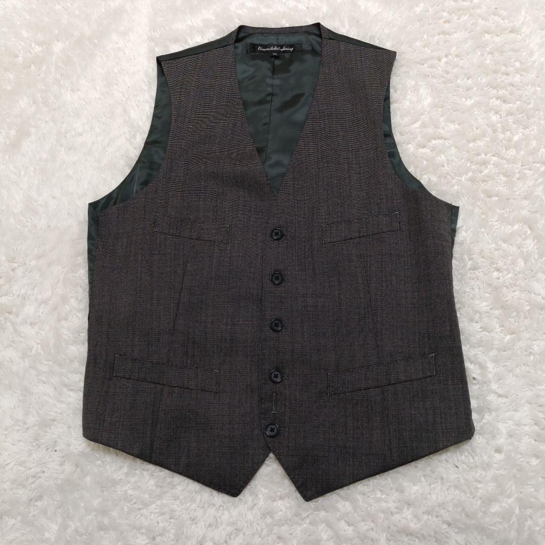 【極美品】グリーンレーベルリラクシング REDA スリーピーススーツ グレー46