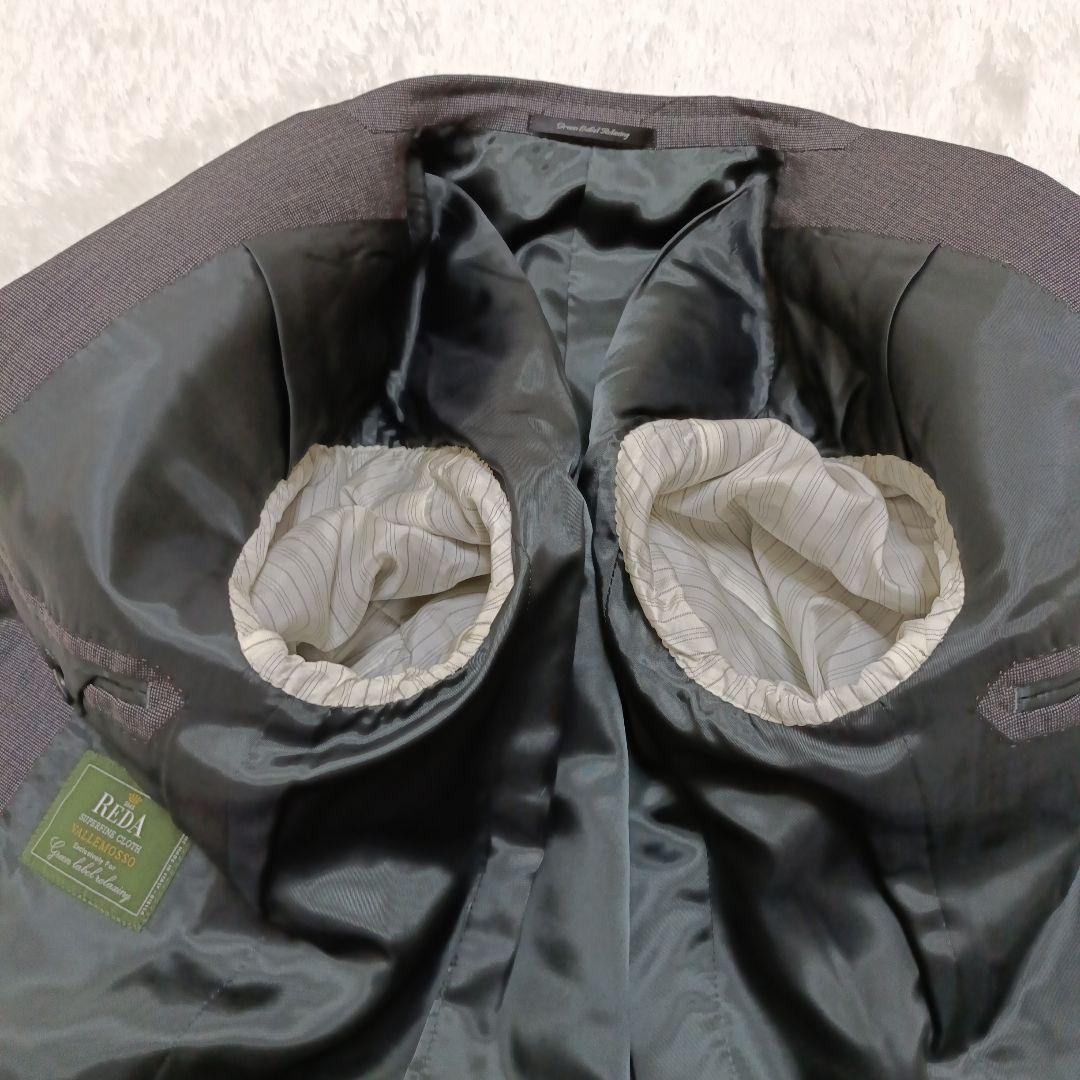 【極美品】グリーンレーベルリラクシング REDA スリーピーススーツ グレー46