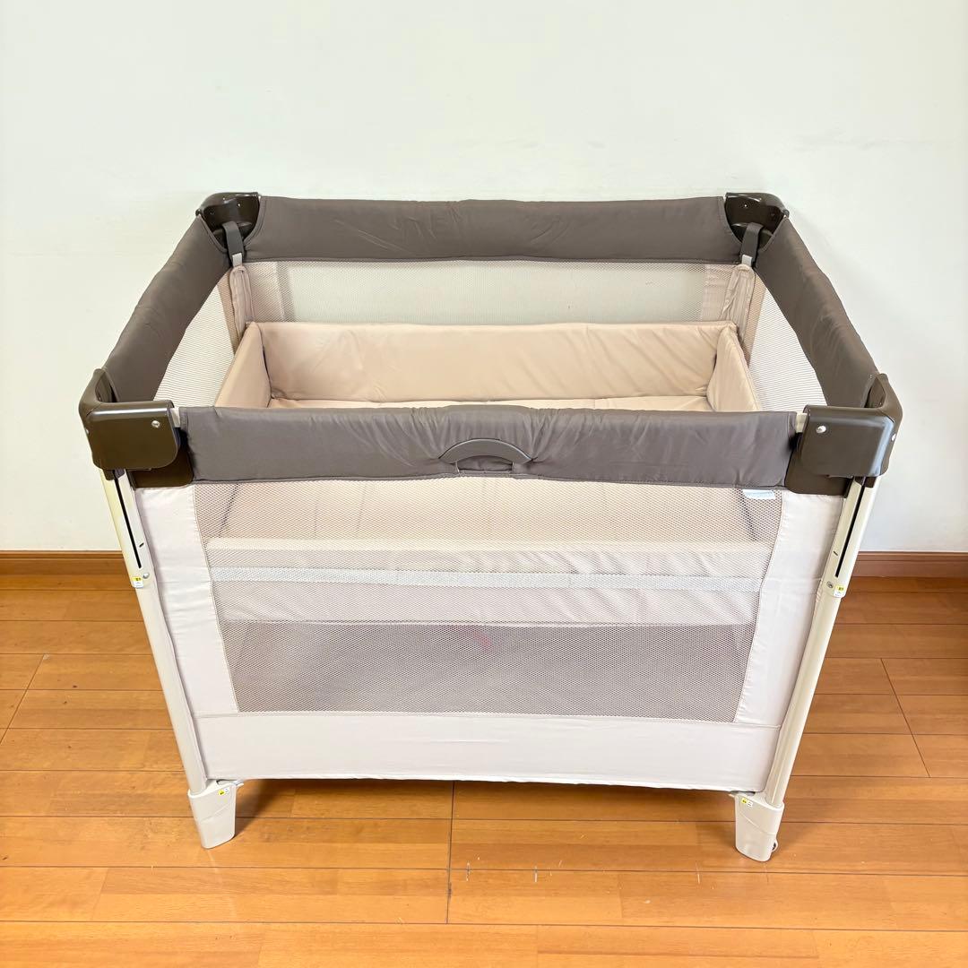 【美品・付属品完備】アップリカ ココネルエアー ベビーベッド ココア