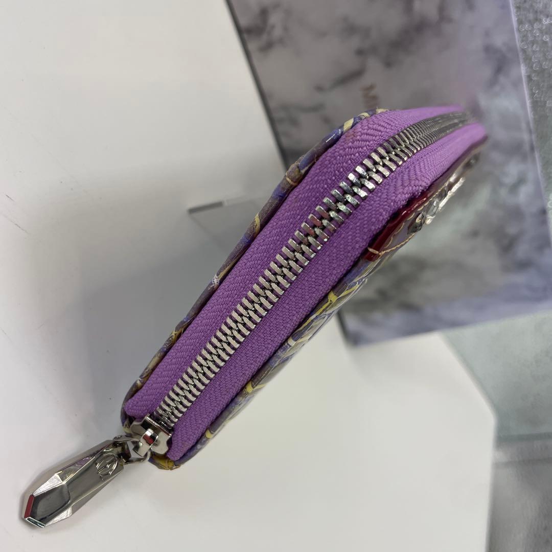 ミケランジェロ　クロコダイル型押し　ラウンドファスナー　長財布　ロングウォレット