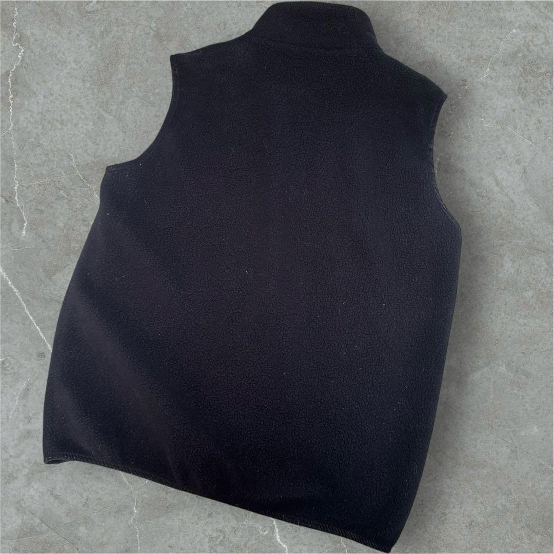 【美品】TATRAS DITAN 胸ロゴ ボアフリースベスト Lサイズ ブラック