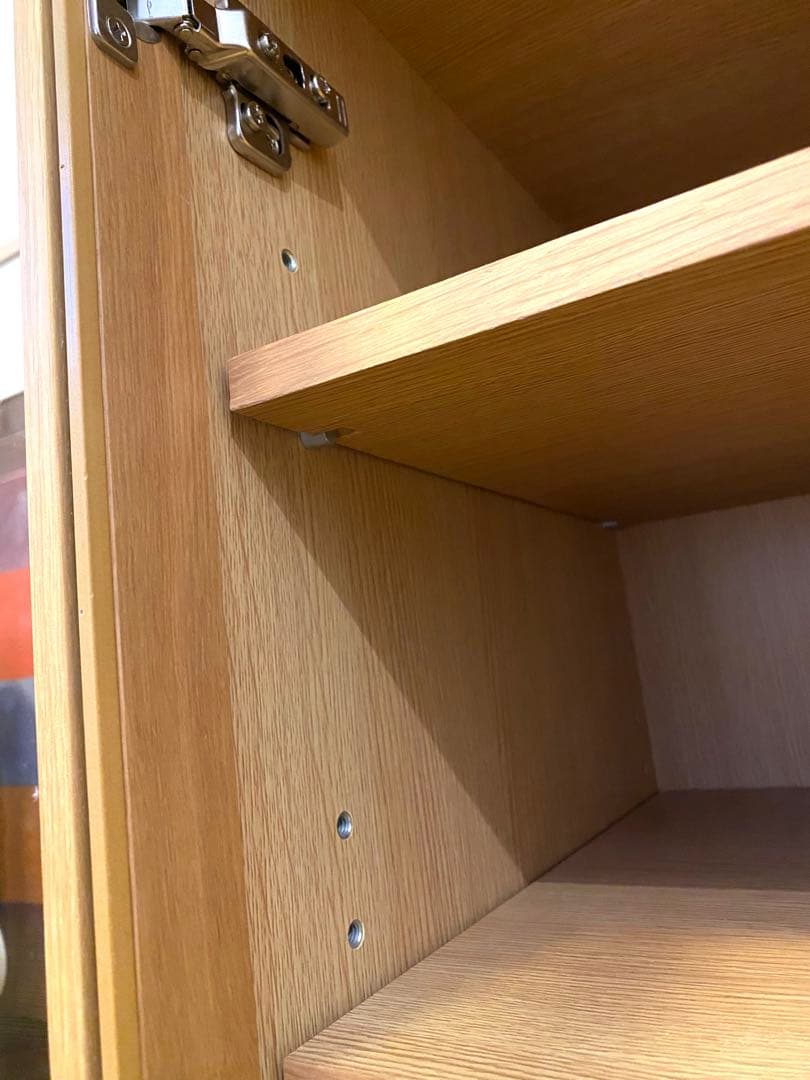 ✴︎都内引き取りのみ✴︎MUJI✴︎木製食器棚 ✴︎ガラス扉 ✴︎廃盤✴︎希少品✴︎オーク突板