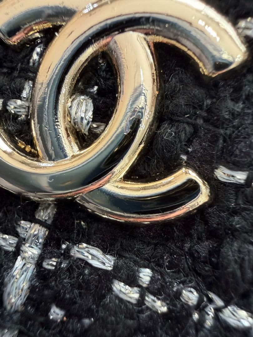 CHANEL ノベルティ　チェーン　ショルダーバッグ　ツイード 訳あり