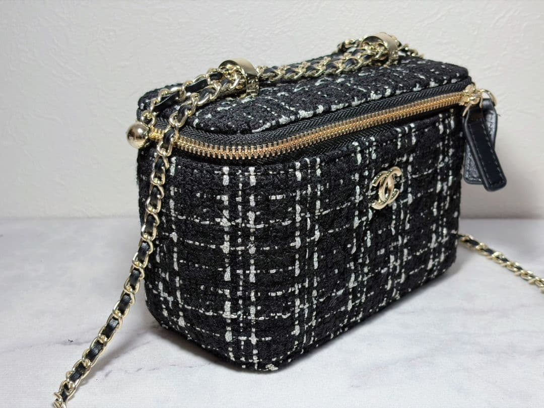 CHANEL ノベルティ　チェーン　ショルダーバッグ　ツイード 訳あり