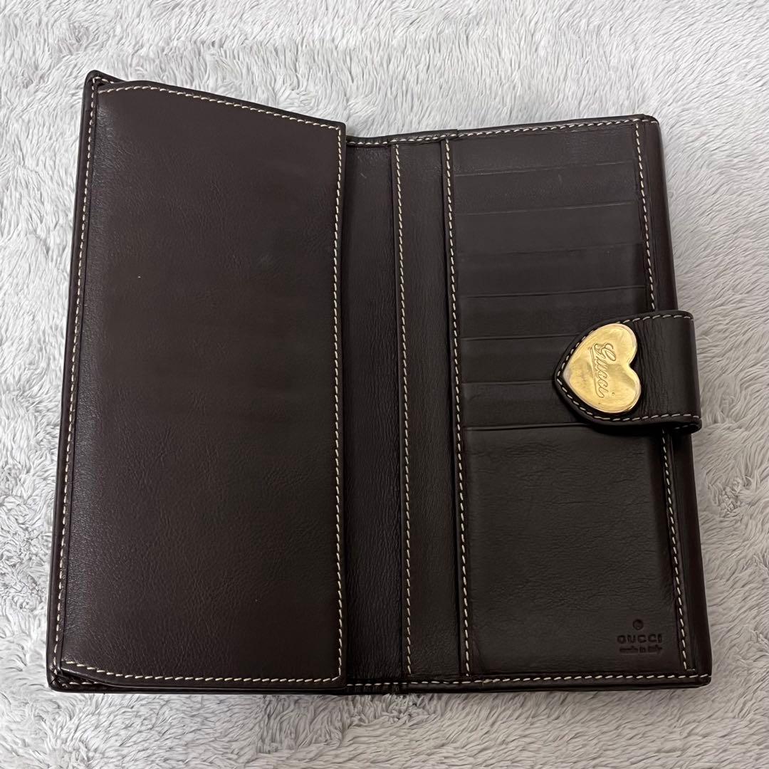 人気✨GUCCI グッチ 長財布 GG柄 キャンバス ラブリーハート ゴールド