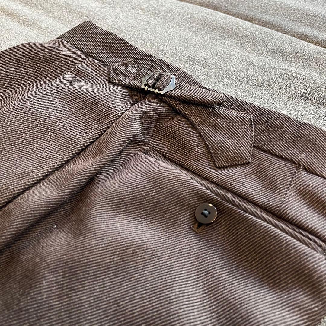 【美品】BEAMS F / キャバルリーツイル ダークブラウン スーツ