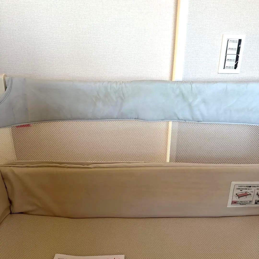 ココネルエアー　ホワイトグレー　ベビーベッド