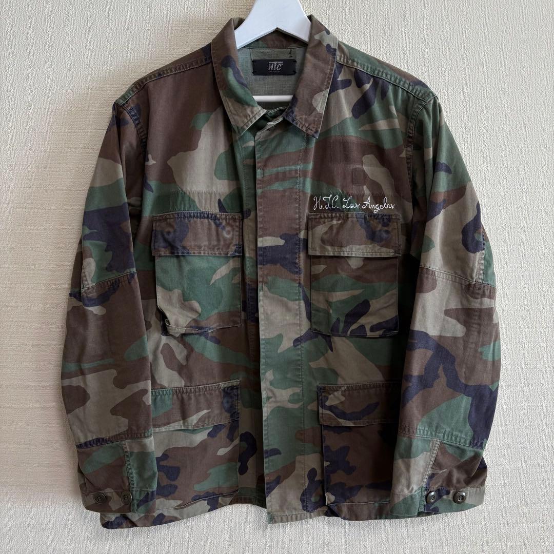 HTC シャツ 迷彩 ステッチ ネイティブ アメカジ ミリタリー