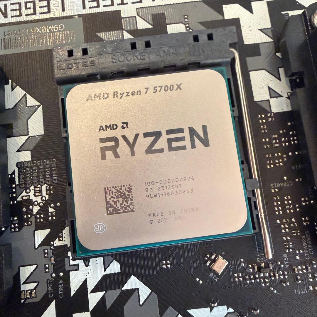 美品セット B550M STEEL LEGEND + RYZEN7 5700X