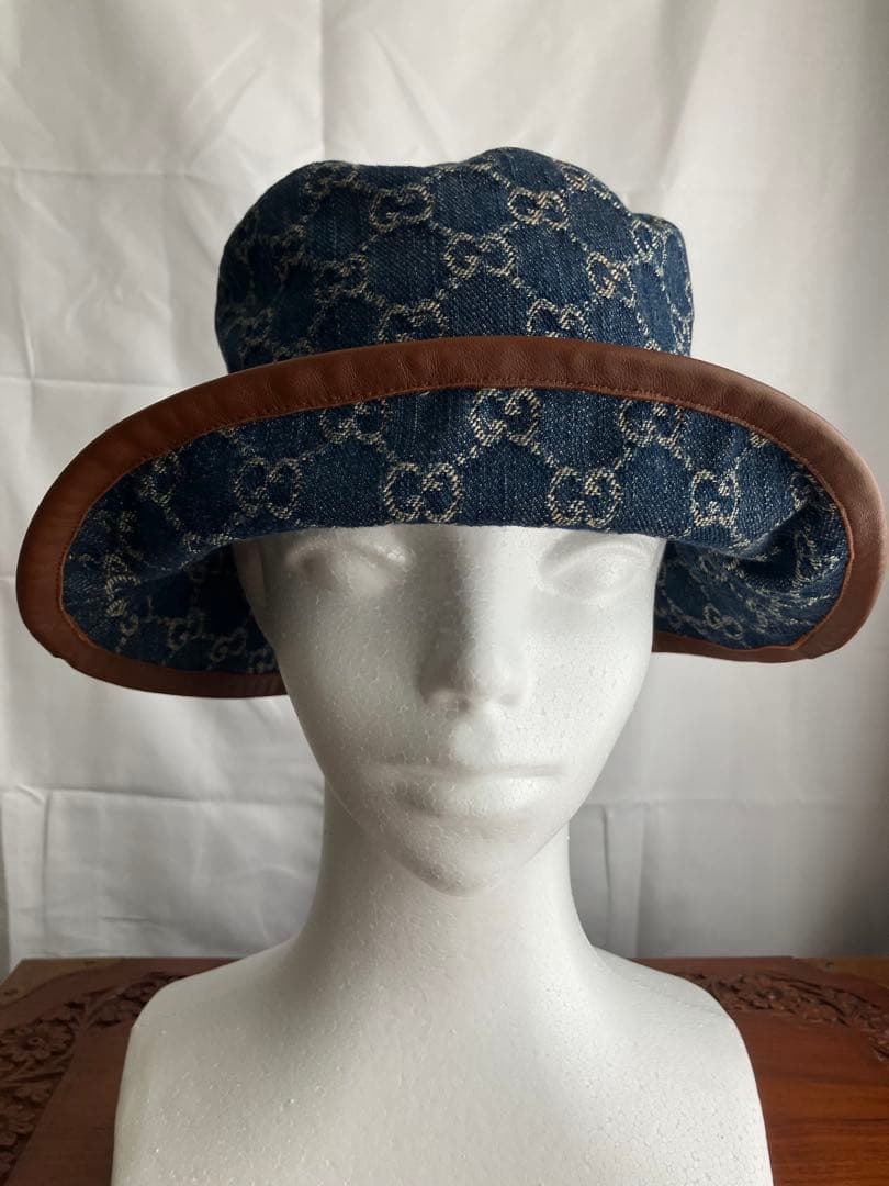 グッチ　GGパターン デニム バケットハット