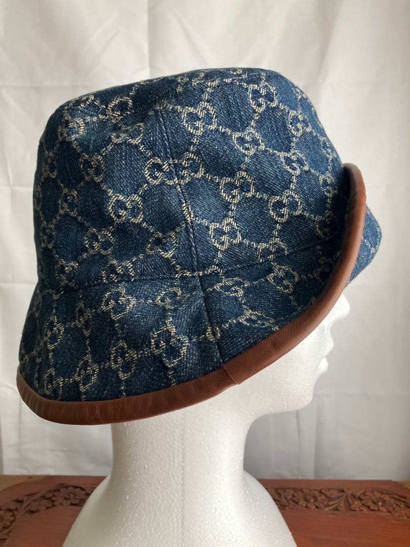グッチ　GGパターン デニム バケットハット