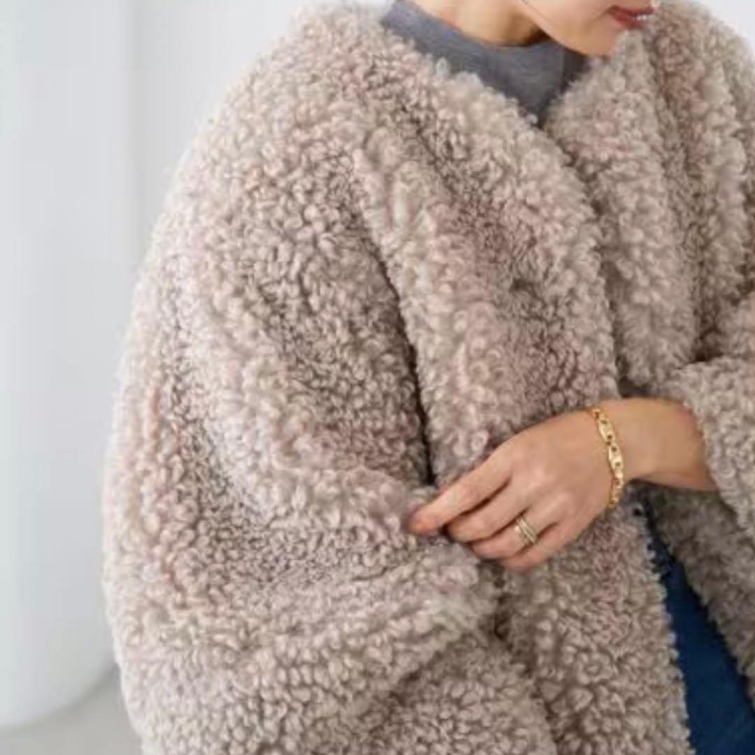 IENA イエナ TISSAVEL ファーブルゾン ベージュ 36