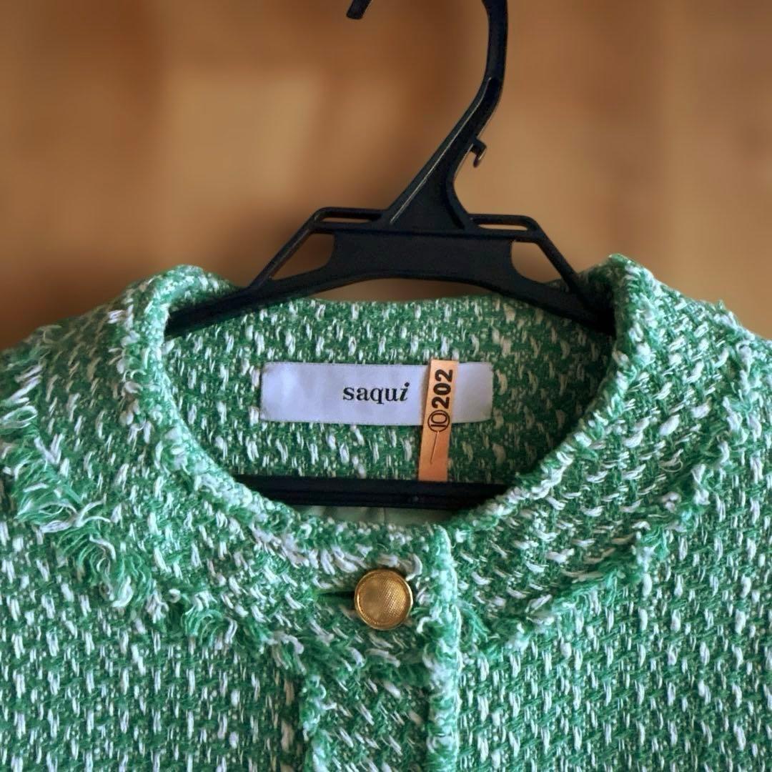 美品 ★ saqui ツイードジャケット　36