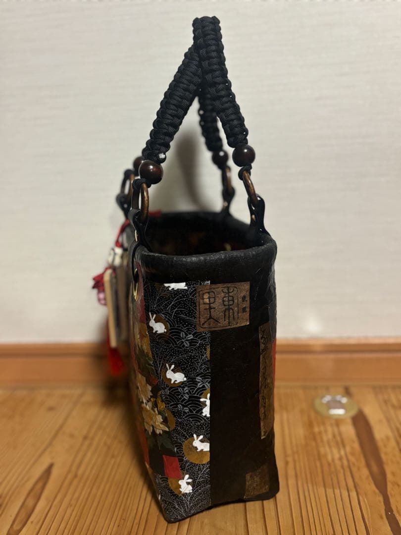 縦長大正ロマン一閑張りバック