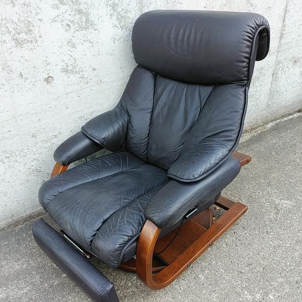 フジファニ　本革　リクライニングソファ　パーソナルチェア