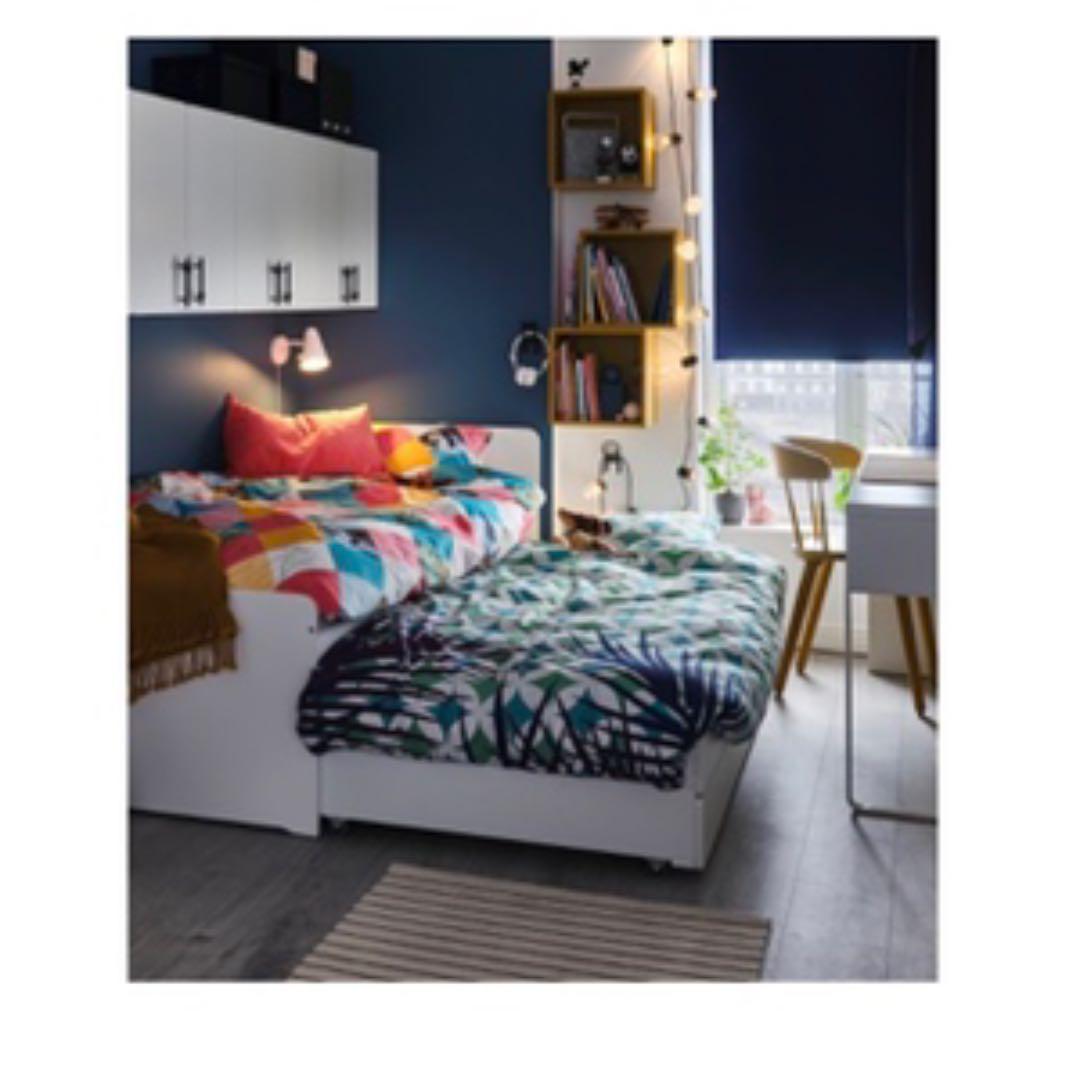 IKEA SLAKT スレクトシングルベッド2段ベッド収納付き横浜市神奈川区