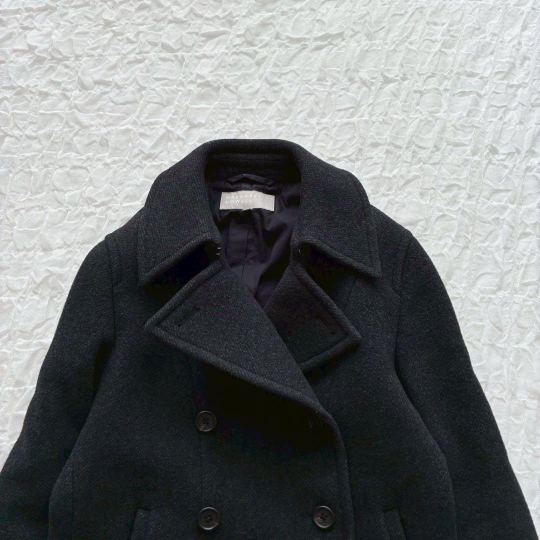 マーガレットハウエル ピーコート Ⅱ カシミヤ ショート丈 日本製 メルトン