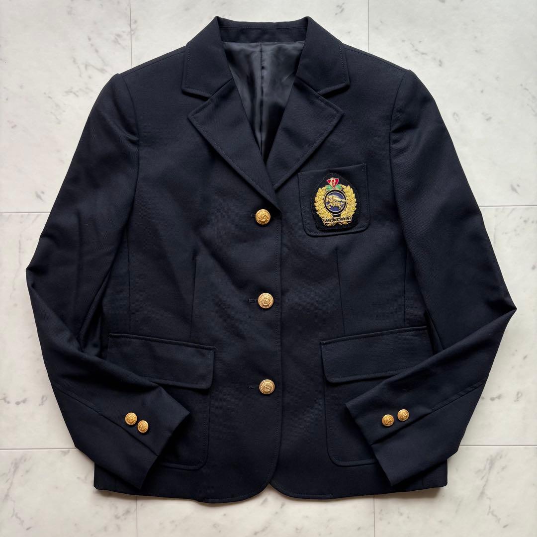 極美品 バーバリーロンドン 紺ブレ 金ボタン エンブレム ホースロゴ 150