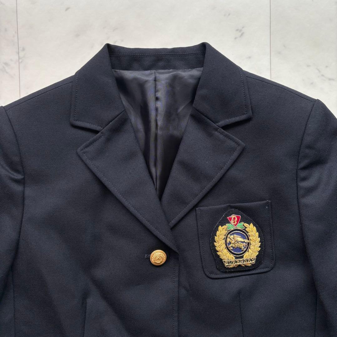 極美品 バーバリーロンドン 紺ブレ 金ボタン エンブレム ホースロゴ 150