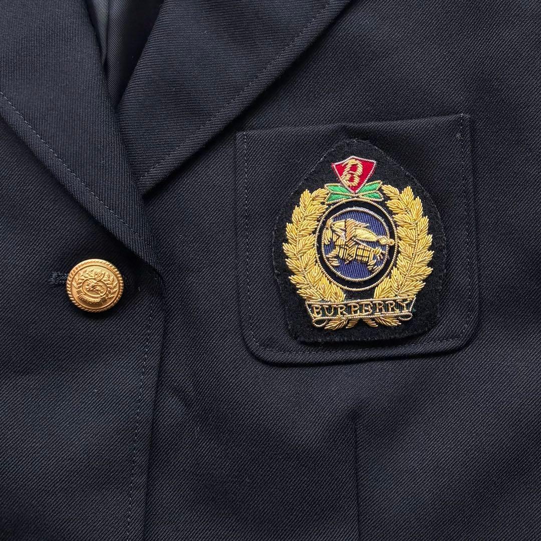 極美品 バーバリーロンドン 紺ブレ 金ボタン エンブレム ホースロゴ 150