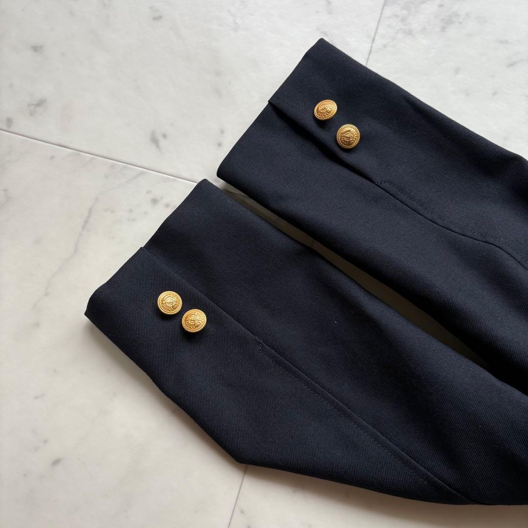 極美品 バーバリーロンドン 紺ブレ 金ボタン エンブレム ホースロゴ 150