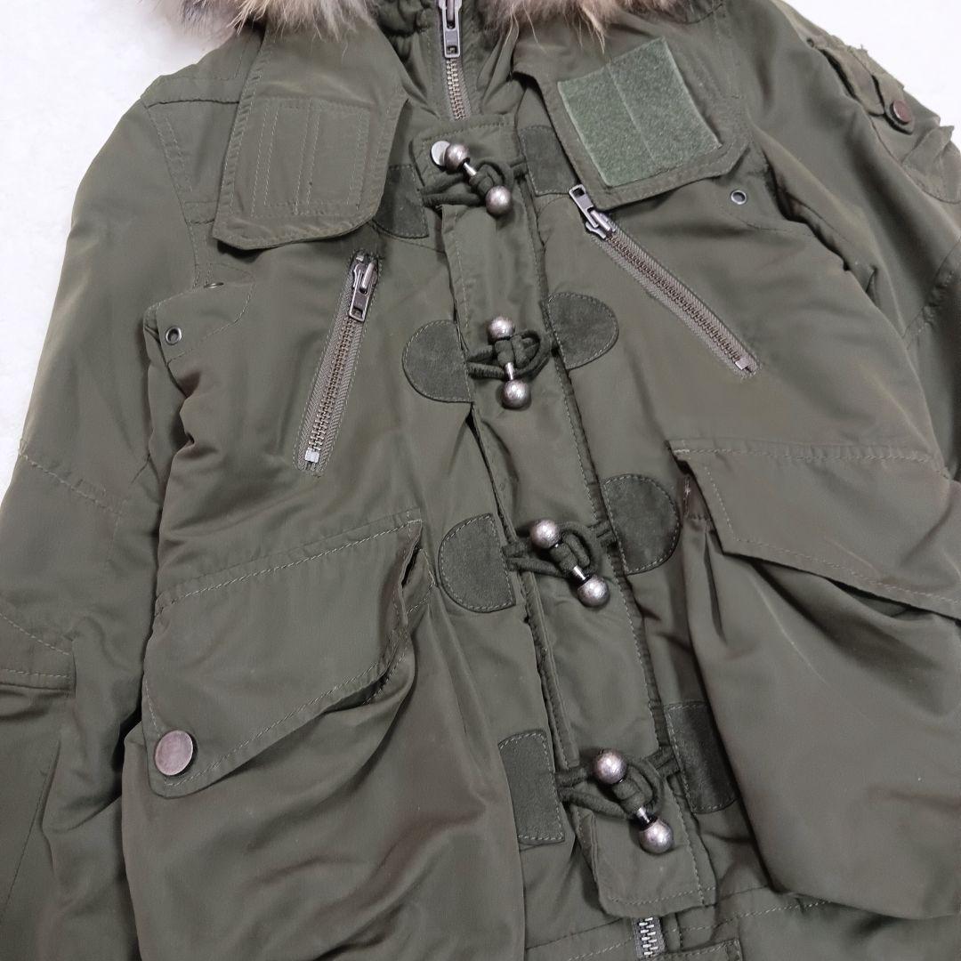 スライ SLY ラクーンファーモッズコート フェアリーグランジ カーキ Y2K