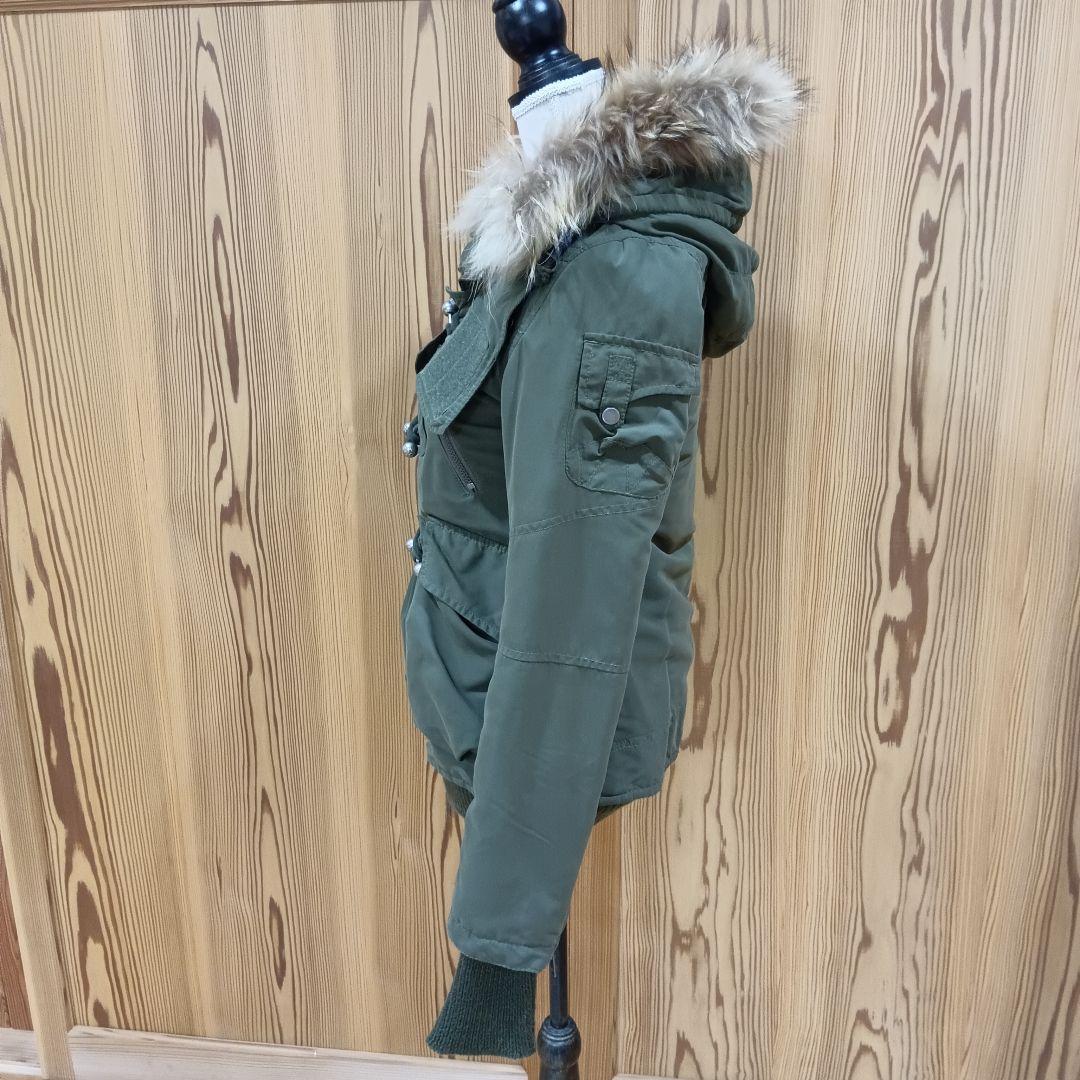 スライ SLY ラクーンファーモッズコート フェアリーグランジ カーキ Y2K