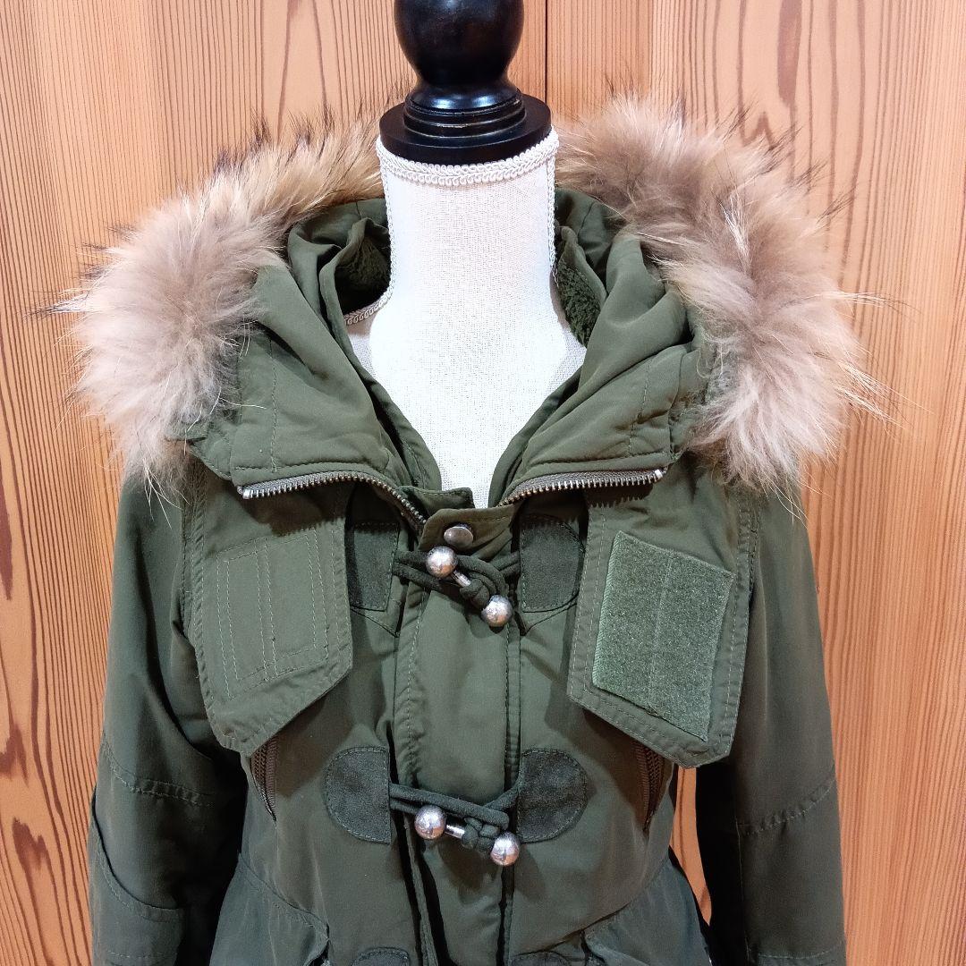 スライ SLY ラクーンファーモッズコート フェアリーグランジ カーキ Y2K