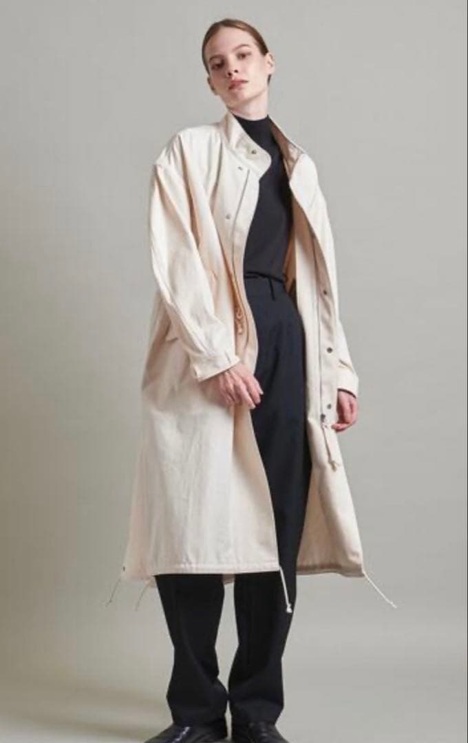 ＜LOEFF＞スタンドカラー ミリタリーコート UNISEX サイズM