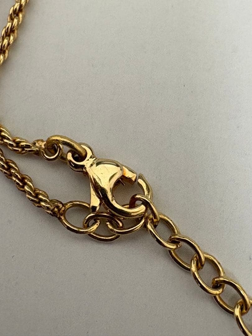 Dior CD ゴールドメッキ CD ロープデザイン ネックレス　ヴィンテージ