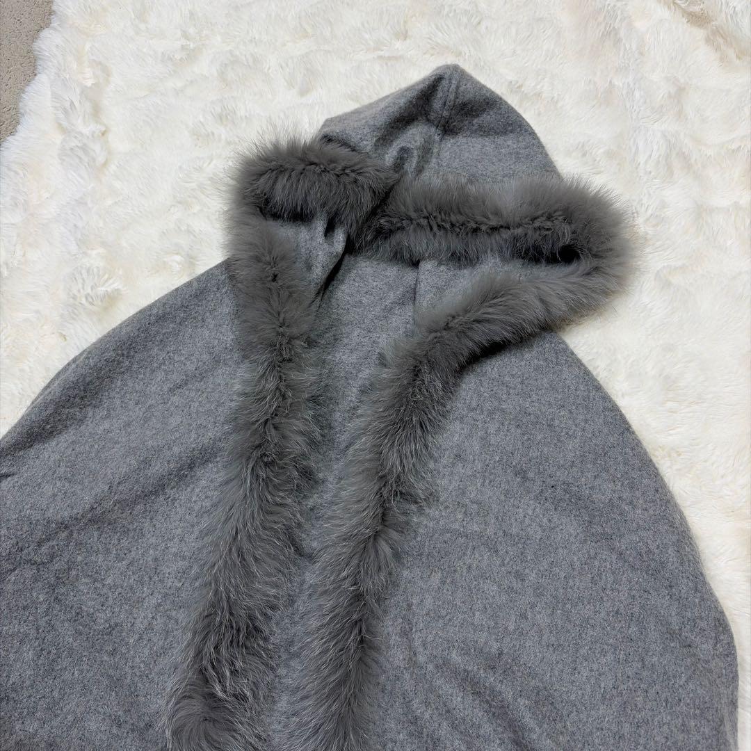 美品 diagram カシミヤ100% ポンチョ ケープ グレースコンチネンタル