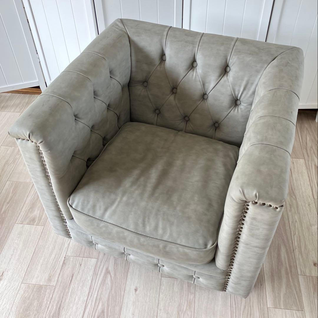 最終値下げ！VINCENT ヴィンセント ソファ1人掛け クラシック グレー