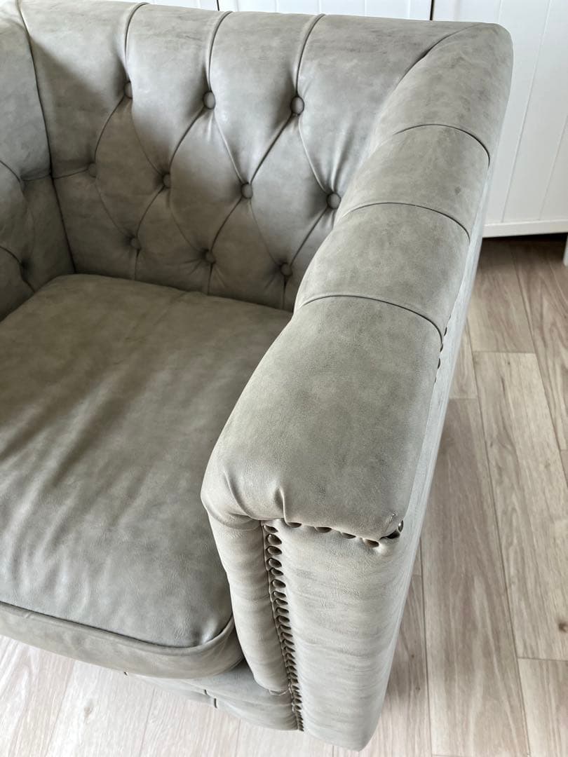 最終値下げ！VINCENT ヴィンセント ソファ1人掛け クラシック グレー