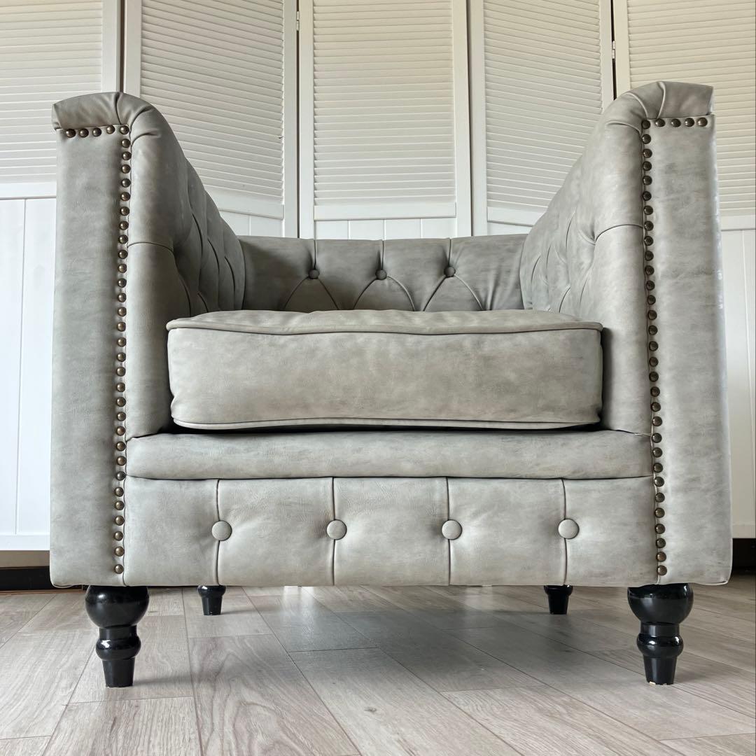 最終値下げ！VINCENT ヴィンセント ソファ1人掛け クラシック グレー