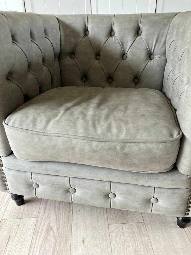 最終値下げ！VINCENT ヴィンセント ソファ1人掛け クラシック グレー