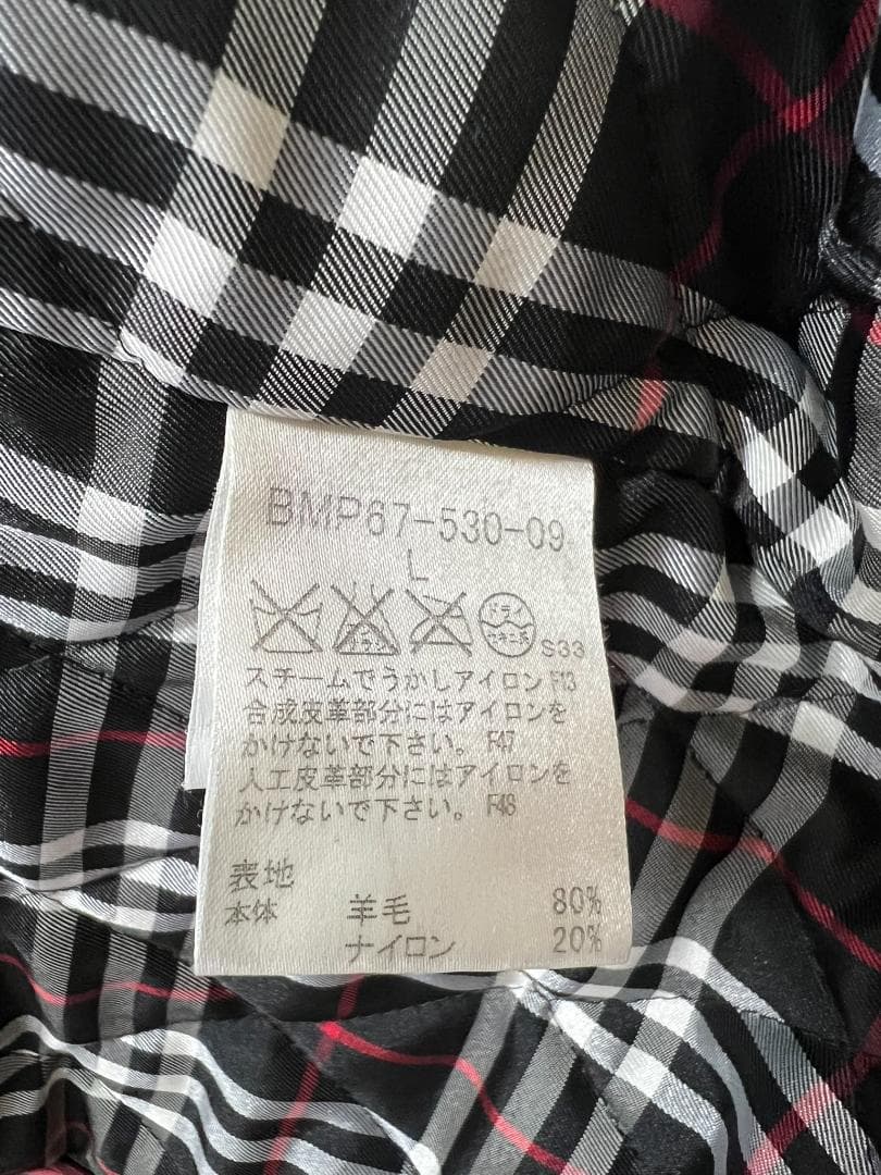 【バーバリーブラックレーベル】ダッフルコート★黒Ｌ