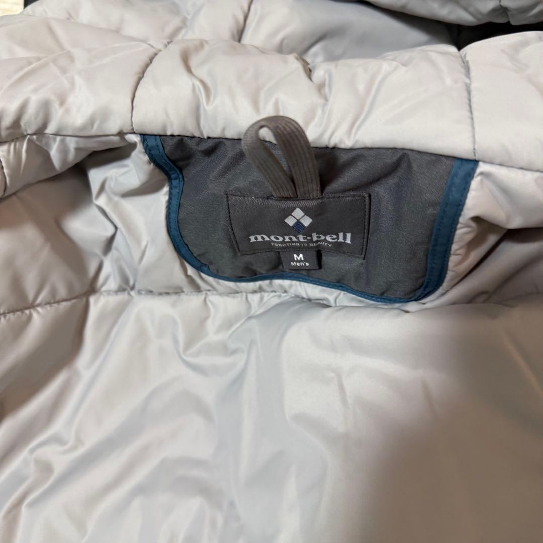 モンベル　スキーウエア　ダウンジャケット　Mサイズ　グレー　ブラック