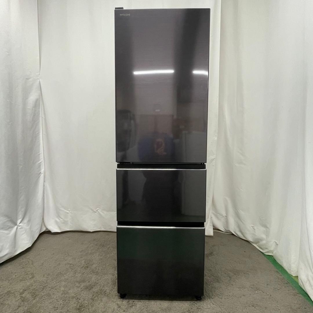 444⭕️冷蔵庫　日立　黒　大型　左開き　スリム　設置無料　中古　綺麗　おすすめ